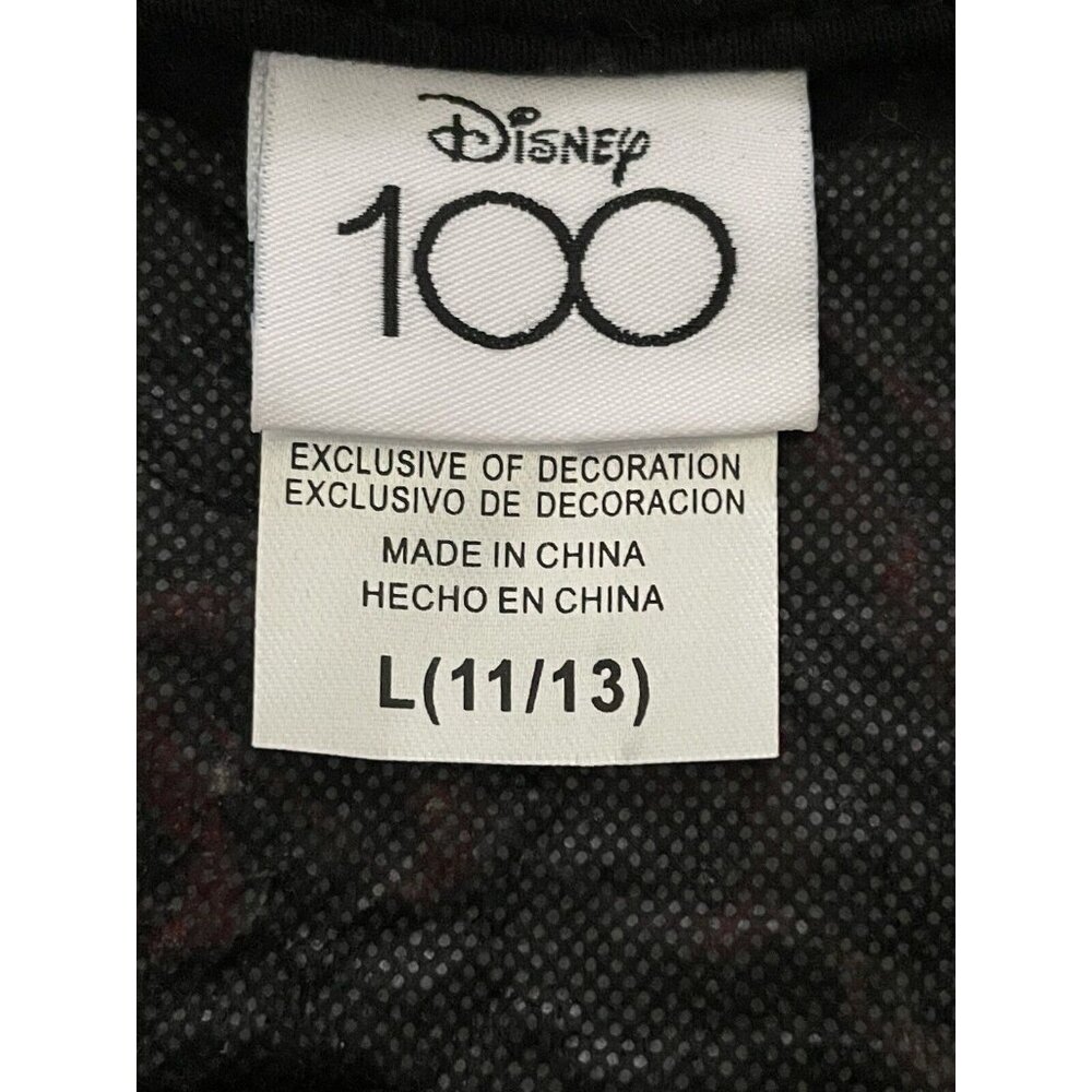 Disney Mickey Mouse Varsity Bomber Jacket 100 Years Wonder Black Youth 11/13 - Picture 7 of 7